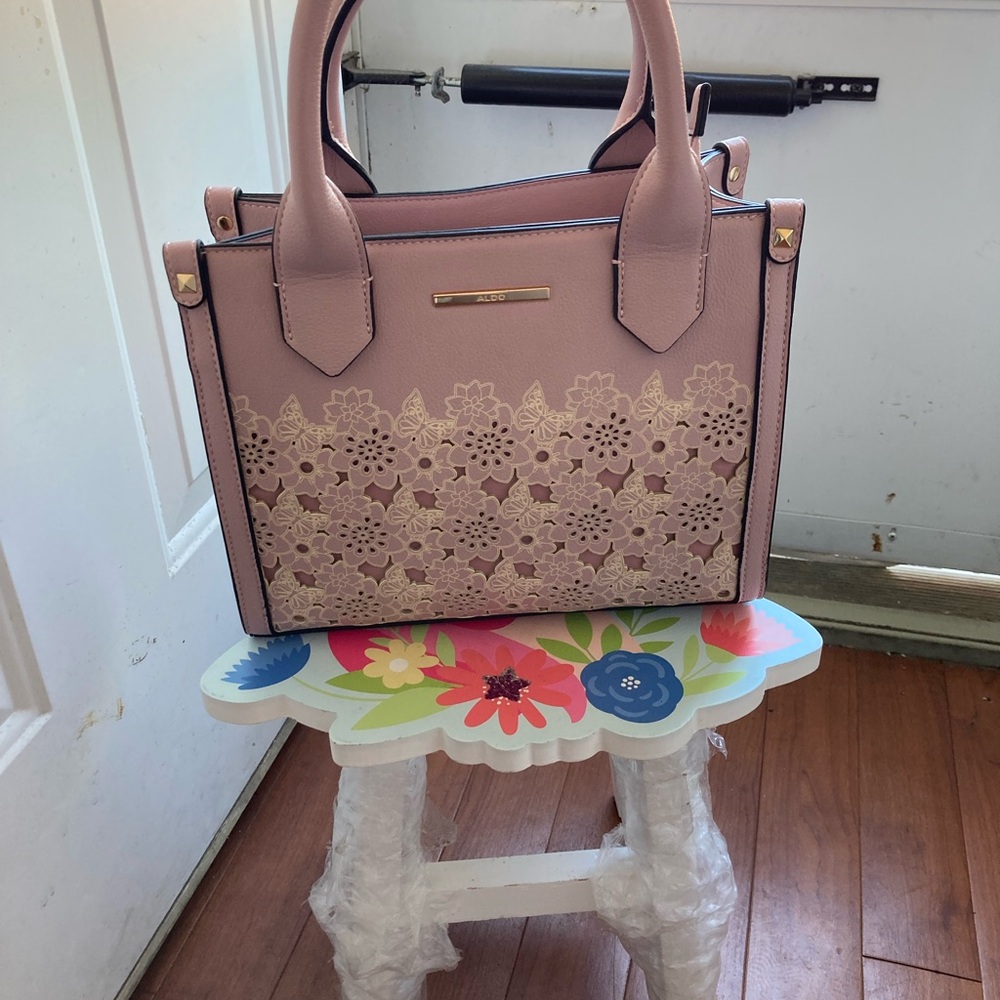 Aldo Pink Floral Crossbody Bag